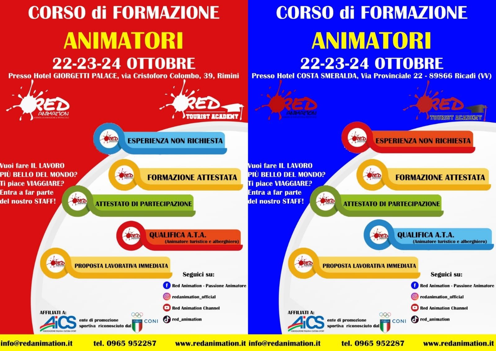 STAGE DI SELEZIONE E FORMAZIONE 22 - 23 - 24 OTTOBRE 2021